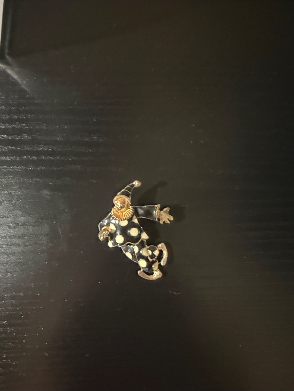 Vintage dancing clown brooch
